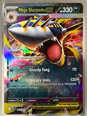 Pokémon TCG: Phantasmal Flames - MEGA SHARPEDO EX 061/094 NM